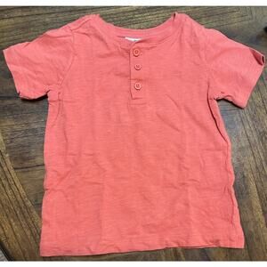 Tommy Bahama T Shirt Boys 3T Toddler Orange Henley Tee
